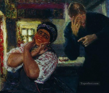  1926 Pintura al %C3%B3leo - solokha y diácono 1926 Ilya Repin